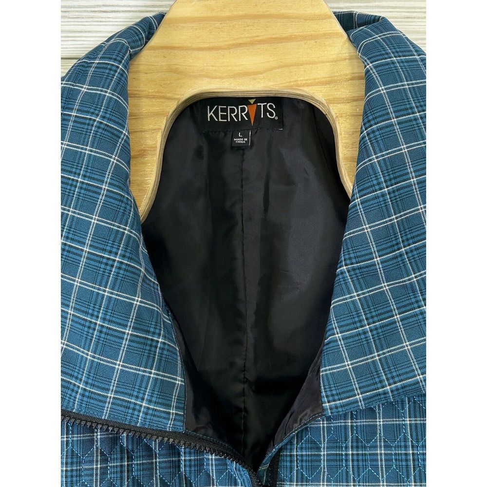 Kerrits Full Motion Quilted Vest Womens Lg‎ Horse Riding Equestrian Teal & Black